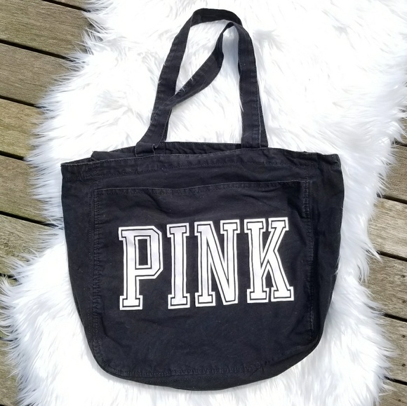 PINK Victoria's Secret Handbags - VS PINK Black Tote
